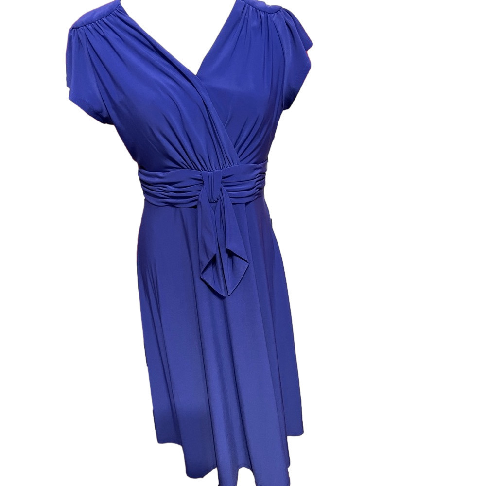 Evan Picone Purple Cap Sleeve Dress 10